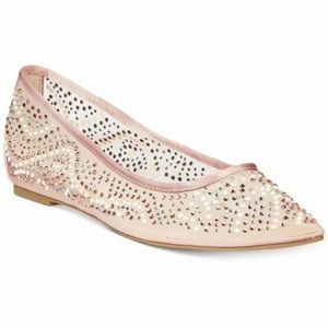 Charter Club blush pointed toe flat wedding shoe